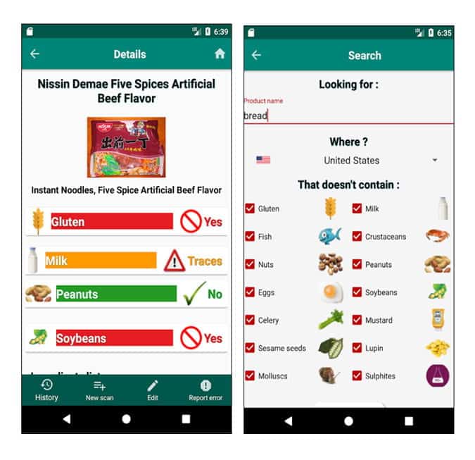 صورة لـ أفضل التطبيقات لتجنب حساسية حبوب اللقاح (غبار الطلع) في عام 2023 | Food_Scanner-yuGnregs-DzTechs