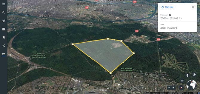 صورة لـ كيفية استخدام عرض القمر الصناعي لمشاهدة منزلك باستخدام Google Earth | Google_Earth_Measure_Distance-yhwXVOfs-DzTechs