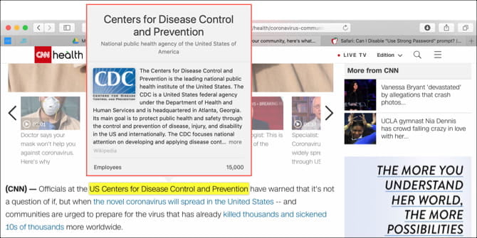 صورة لـ النصائح والحيل الأساسية على Safari لمستخدمي Mac | LookUpInSafari-UlrWHOfs-DzTechs