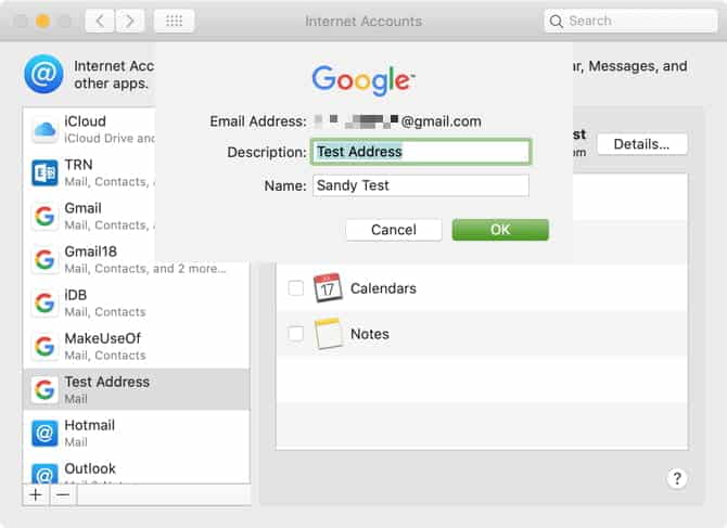 صورة لـ كيفية إضافة وإزالة حسابات البريد الإلكتروني على Mac | MacInternetAccountEditDescription-usjPDQfs-DzTechs