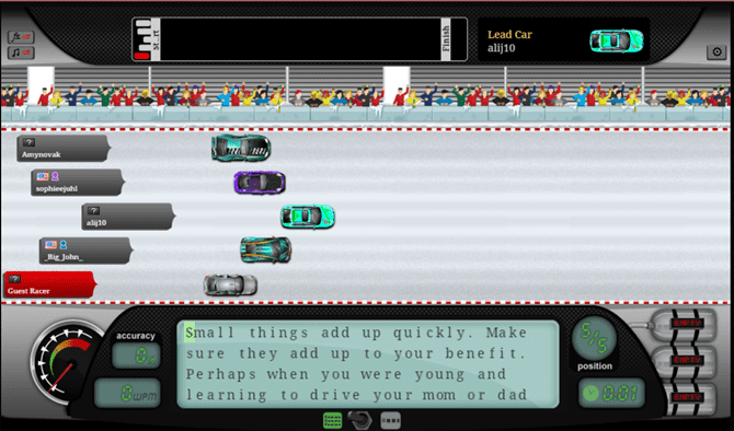 صورة لـ أفضل مواقع الويب والألعاب لتعليم الأطفال الكتابة على لوحة المفاتيح بطريقة مُمتعة | NitroType_web-zh03GNfs-DzTechs