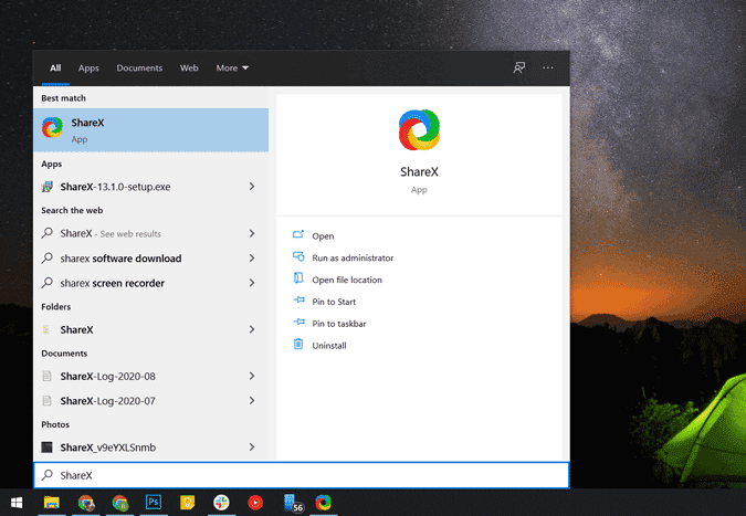 صورة لـ كيفية التقاط لقطة شاشة مع تضمين مؤشر الماوس على Windows 10 | Opening_ShareX-3YsJAcgs-DzTechs