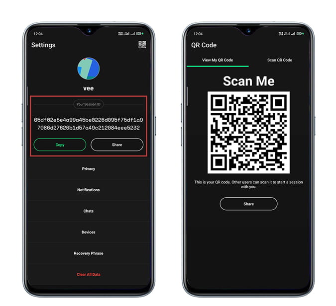 صورة لـ مقارنة بين WhatsApp و Session: هل هي الخدمة الجديدة البديلة لـ WhatsApp | Session_Messenger_Unique_ID_1-seCEhPfs-DzTechs