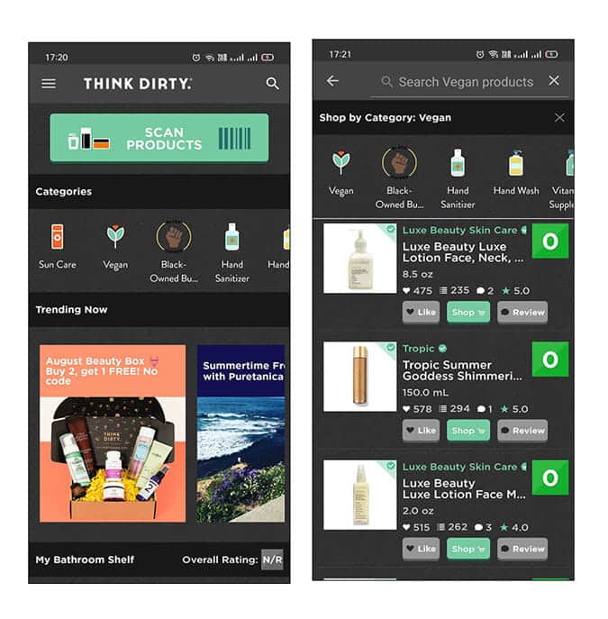 صورة لـ أفضل تطبيقات العناية بالبشرة لنظامي iOS و Android | Think_Dirty-Ifqc3egs-DzTechs