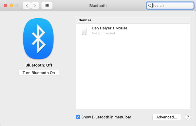 صورة لـ كيفية تشغيل AirDrop على جهاز Mac و iPhone لمشاركة الملفات بسرعة | Turn_Bluetooth_On_button_from_Mac_System_Preferences-ZEg1iOfs-DzTechs