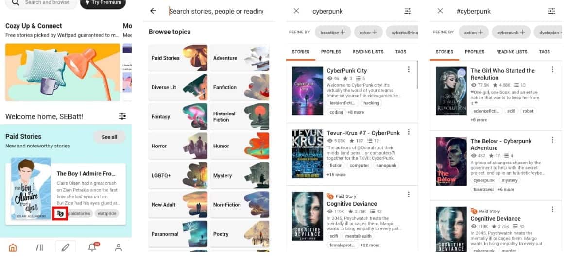 صورة لـ كيفية قراءة الكتب الإلكترونية بشكل مجاني باستخدم Wattpad | Wattpad_1-iZe4TQfs-DzTechs