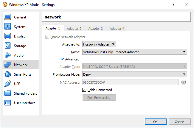 صورة لـ كيفية الحصول على Windows XP مجانًا من Microsoft ، بشكل قانوني | Windows_XP_Mode_Host_Only_Adapter_Settings-dUqUtPfs-DzTechs