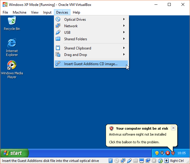 صورة لـ كيفية الحصول على Windows XP مجانًا من Microsoft ، بشكل قانوني | Windows_XP_Mode_Select_Virtual_Guest_Additions-kEvUtPfs-DzTechs