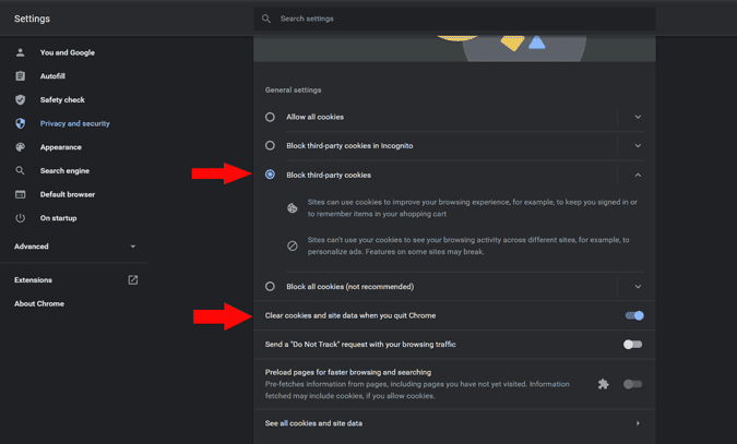 صورة لـ كيفية تأمين وحماية متصفح Google Chrome | block_cookies-wvlTocgs-DzTechs