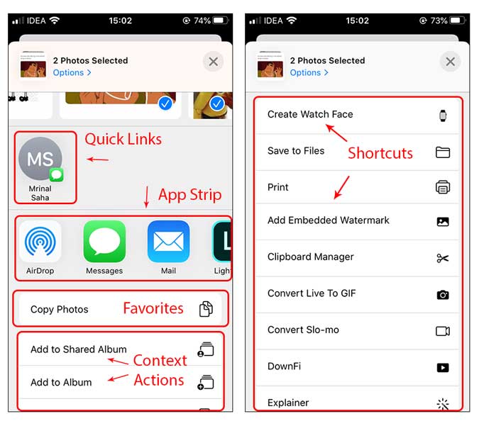 صورة لـ كيفية تخصيص صفحة المشاركة على جهاز iPhone أو iPad | clutter-DzTechs