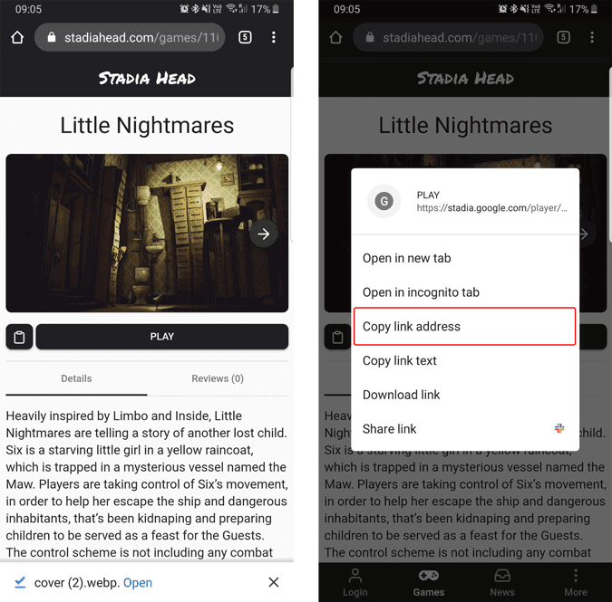 صورة لـ كيفية إضافة اختصارات ألعاب Stadia على شاشة Android الرئيسية | copy_link_address-0oplUbgs-DzTechs