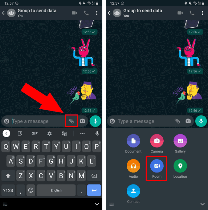 صورة لـ كيفية إجراء مكالمات فيديو جماعية مع 50 شخصًا على WhatsApp (Android) | create_messenger_rooms_within_chat_whatsapp-DQnCRegs-DzTechs