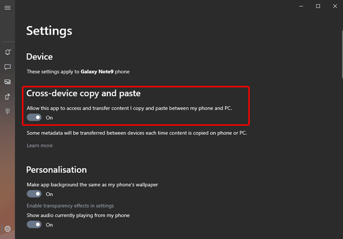 صورة لـ الميزات المخفية والنصائح والحيل على Your Phone Companion | cross_device_copy_and_paste-k4a8ocgs-DzTechs