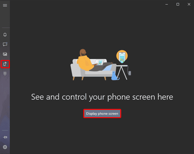 صورة لـ الميزات المخفية والنصائح والحيل على Your Phone Companion | display_phone_screen_button-E5a8ocgs-DzTechs