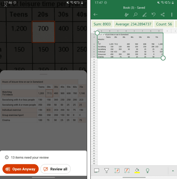 صورة لـ كيفية تحويل صورة إلى جدول بيانات Excel بسُرعة ودقة | export-as-excel-or-copy-text-DzTechs