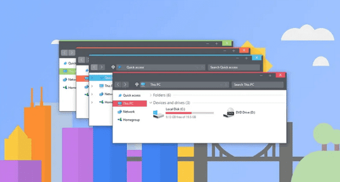 صورة لـ أفضل ثيمات Windows 10 لكل أنواع سطح المكتب | flattastic_670x358-QZ2UUOfs-DzTechs
