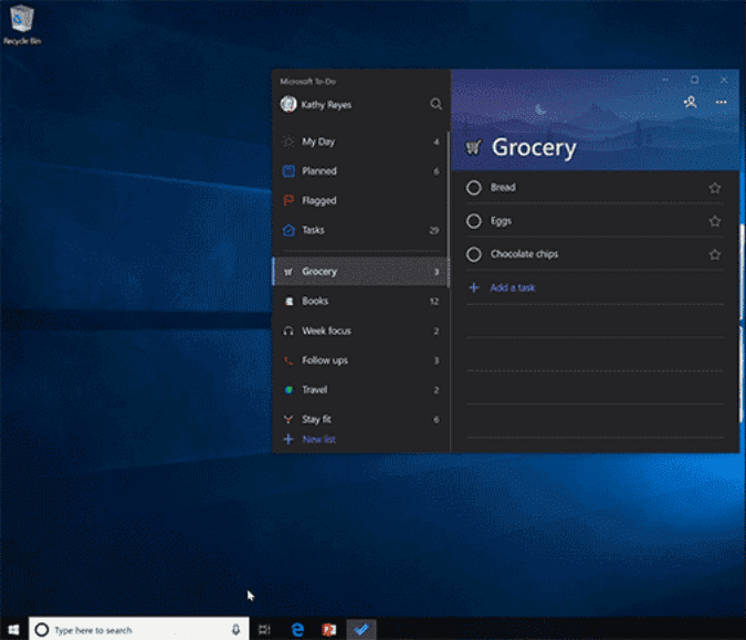 صورة لـ أفضل النصائح والحيل على Microsoft To-Do لإدارة المهام بشكل أفضل | grocery_list_cortana-zpwkHPfs-DzTechs