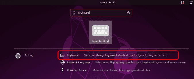 صورة لـ كيفية إنشاء اختصارات لوحة المفاتيح بسرعة في Ubuntu | keyboard-shortcuts-open-in-gnome-search-DzTechs