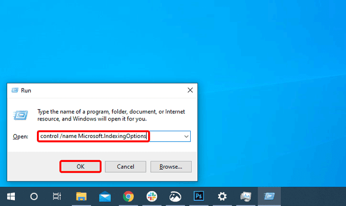 صورة لـ كيفية إصلاح “قائمة ابدأ في Windows 10 لا تعمل”؟ | microsoft_indexing_options_run_menu-G0DsFegs-DzTechs