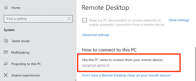 صورة لـ Microsoft Remote Desktop: كيفية الوصول إلى Windows من الـ Mac | pc_name_1-M73eYPfs-DzTechs