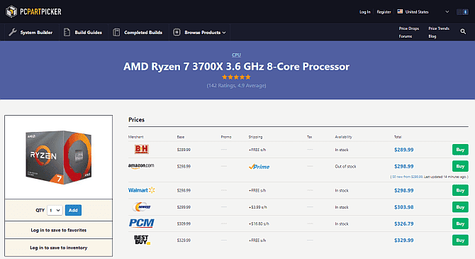 صورة لـ أفضل متاجر بيع مُكونات الكمبيوتر الرخيصة لتوفير المال | pc_part_picker_amd_ryzen-YsyE0Qfs-DzTechs