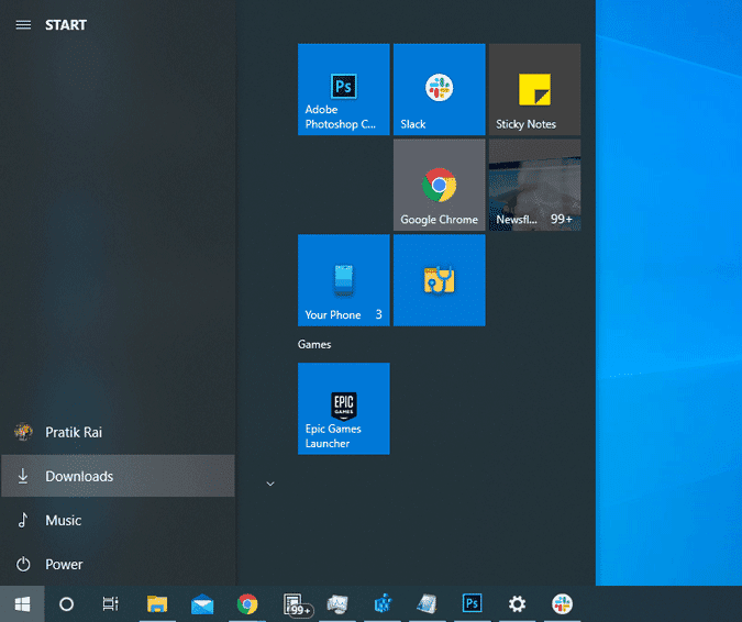 صورة لـ أفضل تخصيصات قائمة ابدأ لنظام التشغيل Windows 10 | pinned_folders_in_start_menu-1HqoUbgs-DzTechs