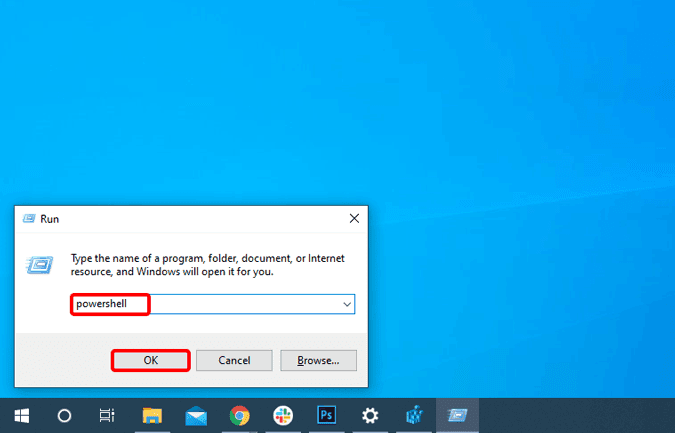 صورة لـ كيفية إصلاح “قائمة ابدأ في Windows 10 لا تعمل”؟ | powershell_in_run_menu-oaEsFegs-DzTechs