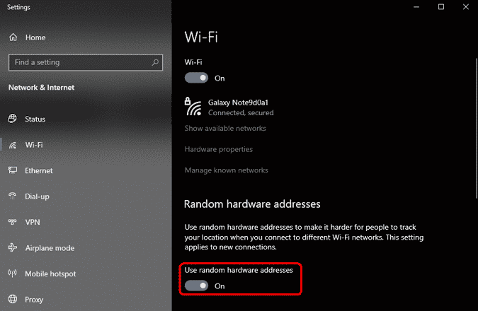صورة لـ كيفية تمكين عنوان MAC العشوائي على أي جهاز | random_mac_address_windows_10-eng9wegs-DzTechs
