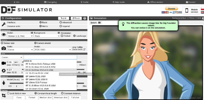 صورة لـ أفضل تطبيقات التصوير الفوتوغرافي والأدلة لإيجاد أفضل عدسة للكاميرا | select_camera_lens_dof_simulator-G6nVDOfs-DzTechs