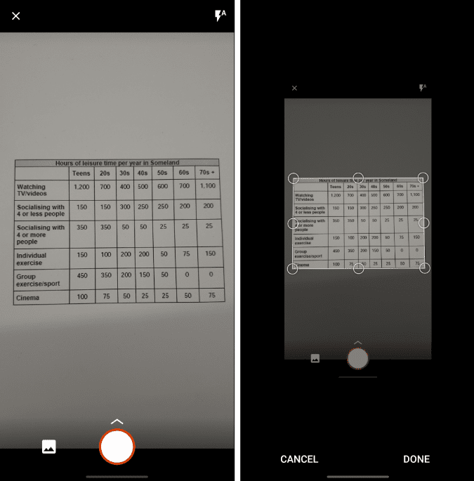 صورة لـ كيفية تحويل صورة إلى جدول بيانات Excel بسُرعة ودقة | shutter-and-text-selection-new-office-app-DzTechs