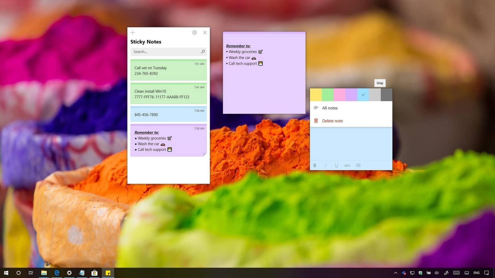 صورة لـ أفضل اختصارات Sticky Notes لمُستخدمي Windows 10: القائمة الكاملة | sticky_notes_3_windows_10_1809-vKc7wegs-DzTechs