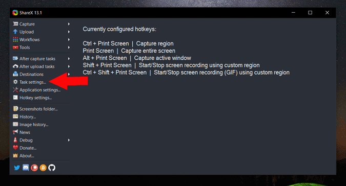 صورة لـ كيفية التقاط لقطة شاشة مع تضمين مؤشر الماوس على Windows 10 | task_settings-0utJAcgs-DzTechs