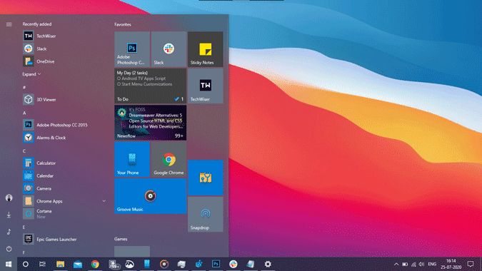 صورة لـ أفضل تخصيصات قائمة ابدأ لنظام التشغيل Windows 10 | transparent_start_menu-DLroUbgs-DzTechs