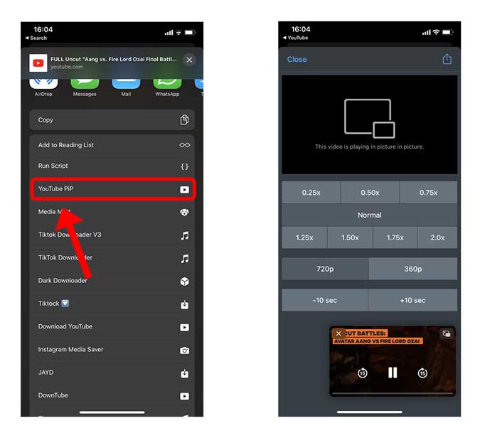 صورة لـ كيفية مشاهدة مقاطع فيديو YouTube في وضع صورة داخل الصورة (PiP) على iPhone | 3-8-DzTechs