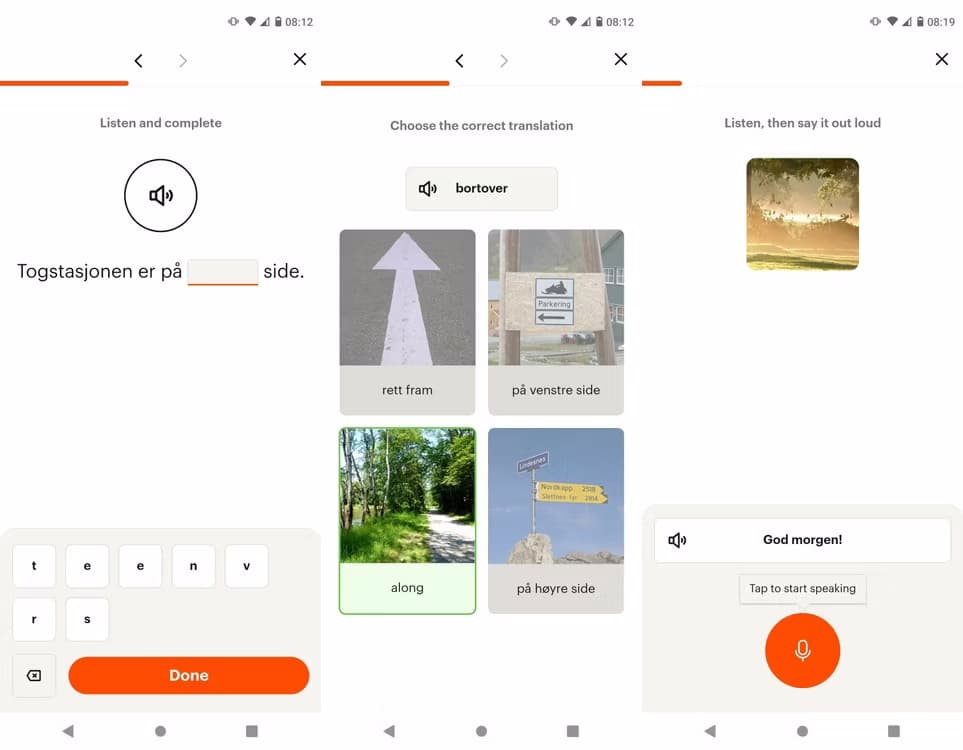 صورة لـ أفضل تطبيقات تعلم اللغات لتحقيق التقدم الفعّال على Android و iOS | 31completing-sentence-on-babbel