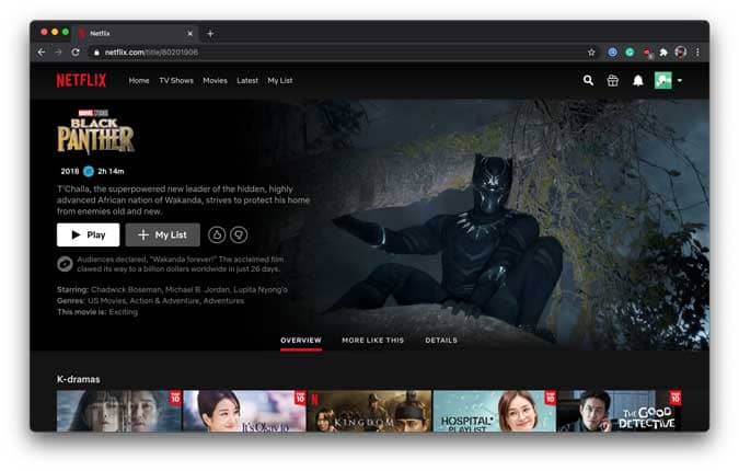 صورة لـ كيفية مشاهدة فيلم Black Panther على Netflix الآن | 4-eVuhnfgs-DzTechs