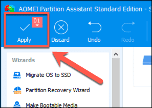 صورة لـ كيفية تحويل تنسيق محرك أقراص Windows من FAT32 إلى NTFS | AOMEI-Apply-Changes-Button-DzTechs