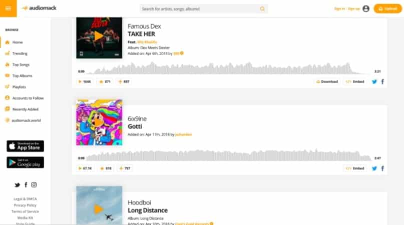 صورة لـ أفضل مواقع الموسيقى المجانية لتنزيل الأغاني بشكل قانوني | Audiomack-Ua7JNfgs-DzTechs