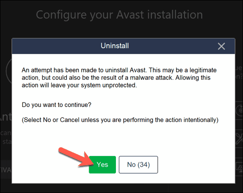 صورة لـ كيفية إلغاء تثبيت Avast على نظام التشغيل Windows 10 | Avast-Confirm-Uninstall-DzTechs