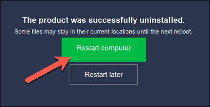 صورة لـ كيفية إلغاء تثبيت Avast على نظام التشغيل Windows 10 | Avast-Uninstall-Restart-DzTechs