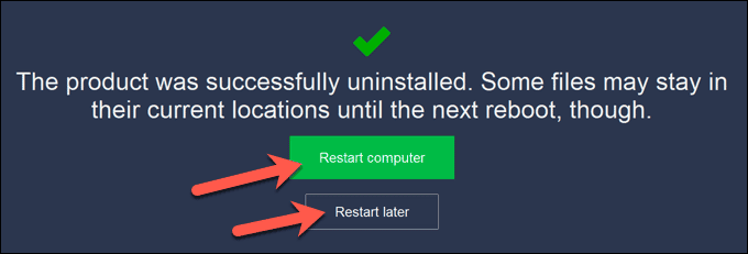 صورة لـ كيفية إلغاء تثبيت Avast على نظام التشغيل Windows 10 | Avast-Uninstaller-Reboot-DzTechs