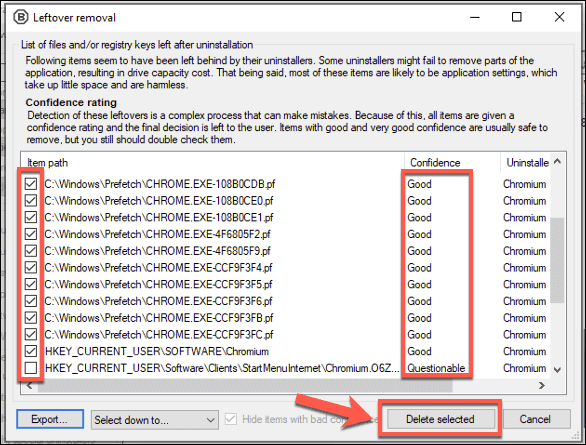 صورة لـ كيفية إلغاء تثبيت متصفح Chromium على Windows 10 | Bulk-Crap-Delete-Leftovers-DzTechs