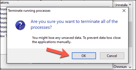صورة لـ كيفية إلغاء تثبيت متصفح Chromium على Windows 10 | Bulk-Crap-End-Chromium-Confirm-DzTechs