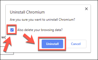 صورة لـ كيفية إلغاء تثبيت متصفح Chromium على Windows 10 | Chromium-Confirm-Uninstall-DzTechs