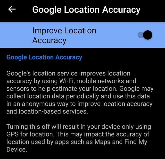 صورة لـ نظام التموضع العالمي (GPS) لا يعمل على Android؟ إليك كيفية إصلاحه | Google-Accuracy-DzTechs