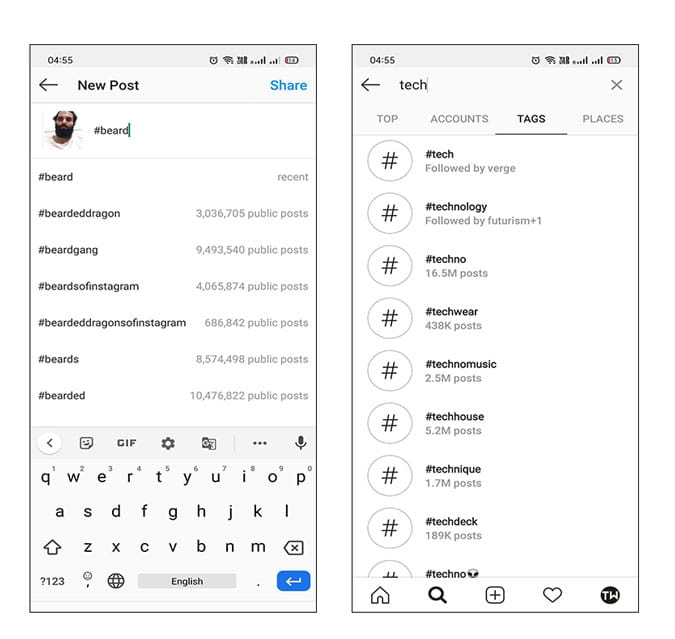 صورة لـ أفضل تطبيقات علامات الهاشتاغ لـ Instagram على أجهزة iOS و Android | Insta_6-ab0v3ggs-DzTechs