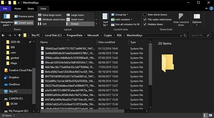 صورة لـ كيفية إصلاح خطأ “تعذر على Windows تكوين مُكوّن أو أكثر من مُكوّنات النظام” | Machine_keys_680-1-DzTechs