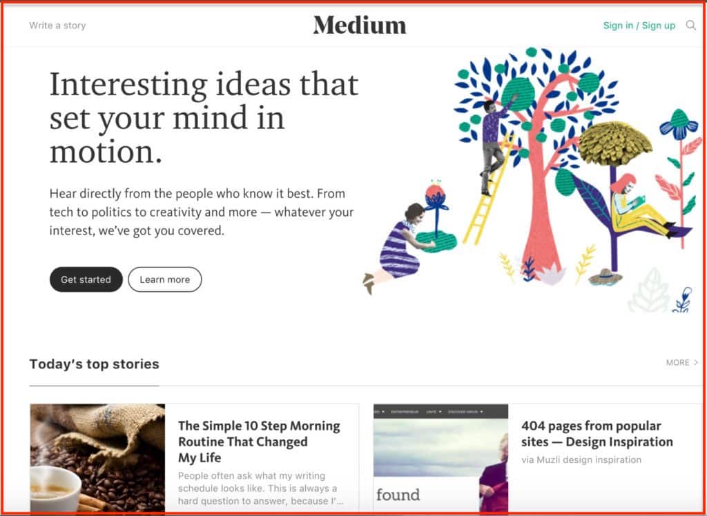 صورة لـ ما هي أفضل منصات التدوين: الدليل النهائي (4 خيارات) | Medium-Blogging-platform-min-DzTechs