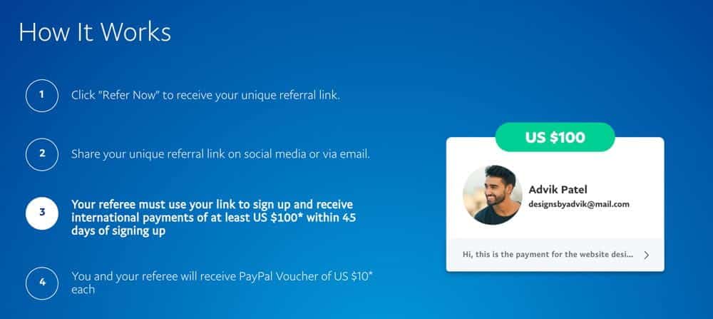 صورة لـ برنامج إحالة PayPal: اكسب ما يصل إلى 100 دولار عن طريق دعوة مُستخدمين آخرين | PayPal_referral_program-4fiimhgs-DzTechs
