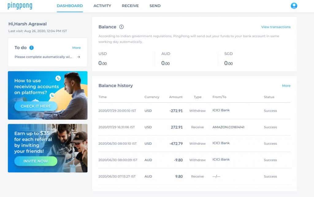 صورة لـ مراجعة PingPong: بديل أرخص من Payoneer – وفِّر 50% من رسوم المعاملات | Pingpong_review_1024x642-Q1ngmhgs-DzTechs